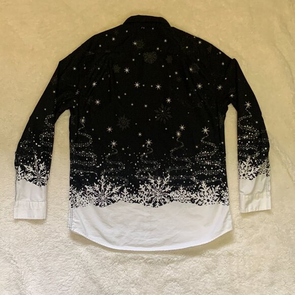 2 Urban Heritage Happy Holidays Casual Shirts Men Sz XL Christmas All Over Print - Picture 3 of 15